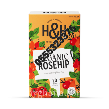 Heath & Heather Organic Wild Rosehip Tea 20 Bags