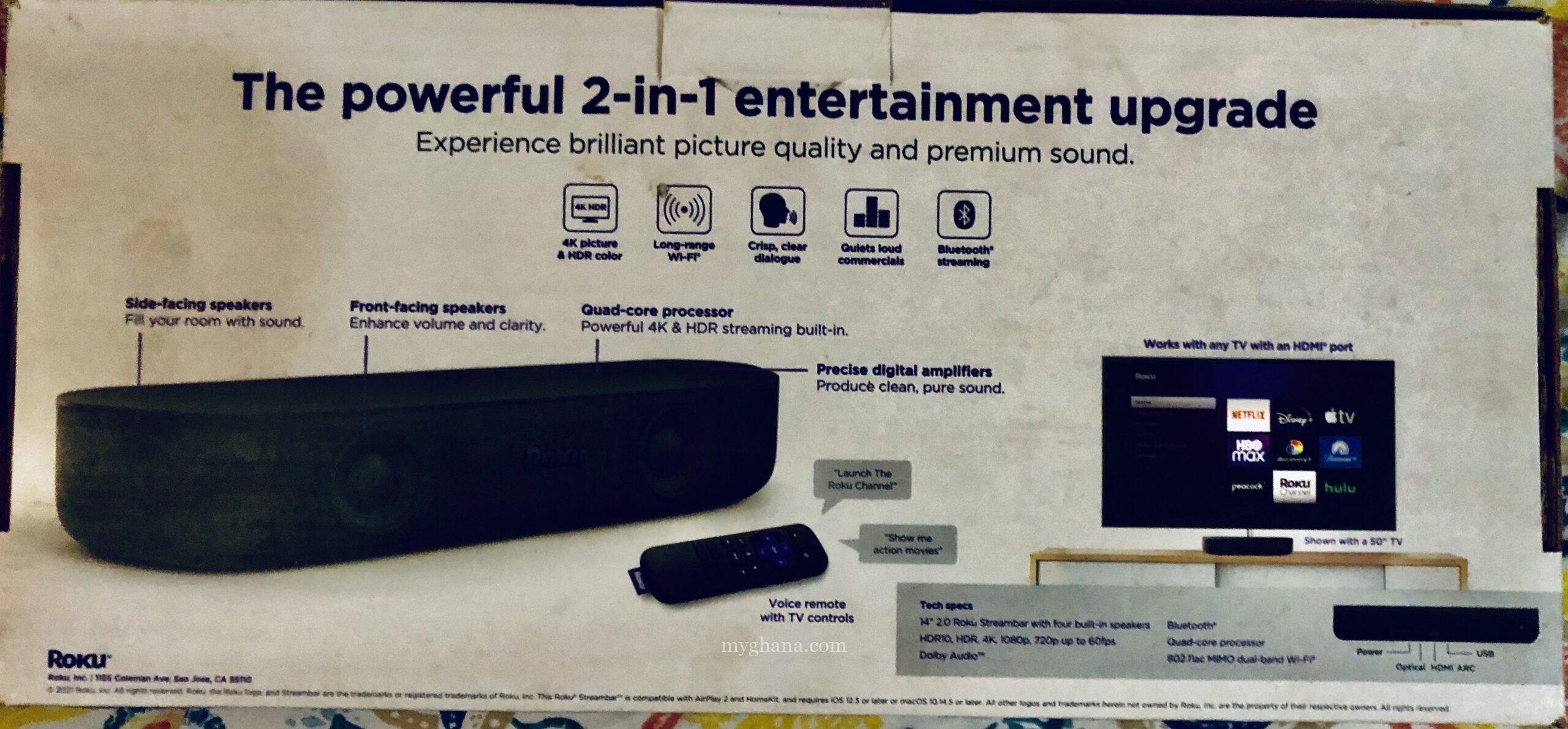 4K Streaming. Premium Audio. All in One Roku Stream-Bar