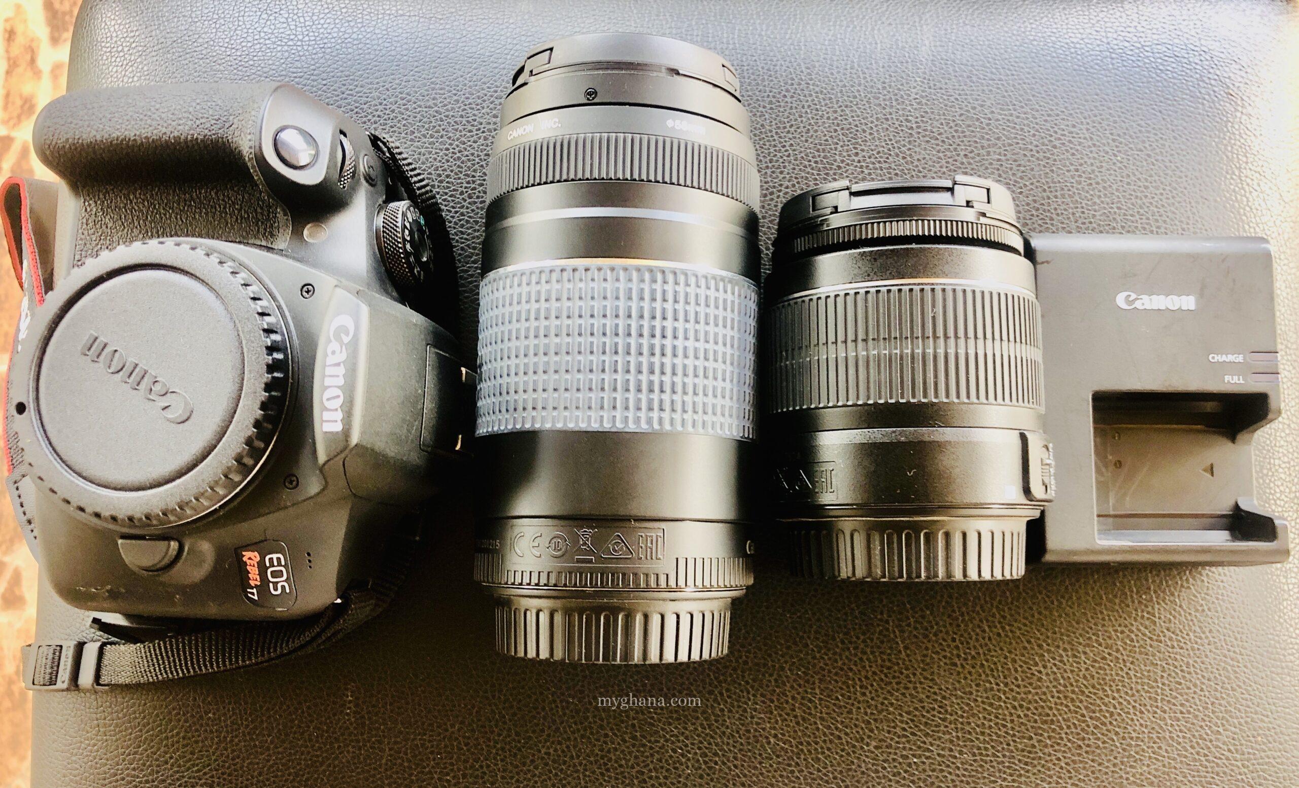 Canon EOS 1500D/Rebel T7 DSLR Camera + 2 Lenses Tripod Case