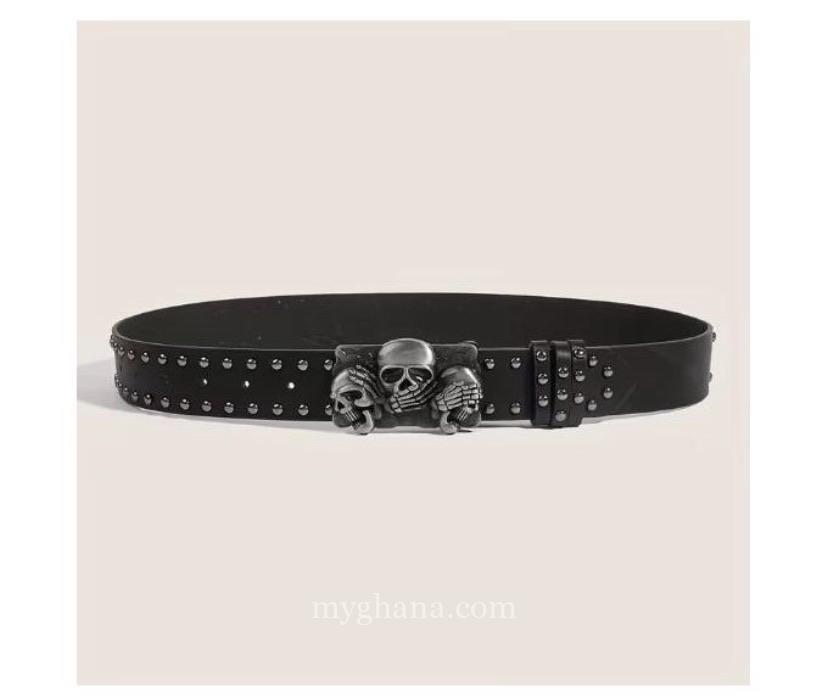 Luxury Black Leather Cross Belt for Men