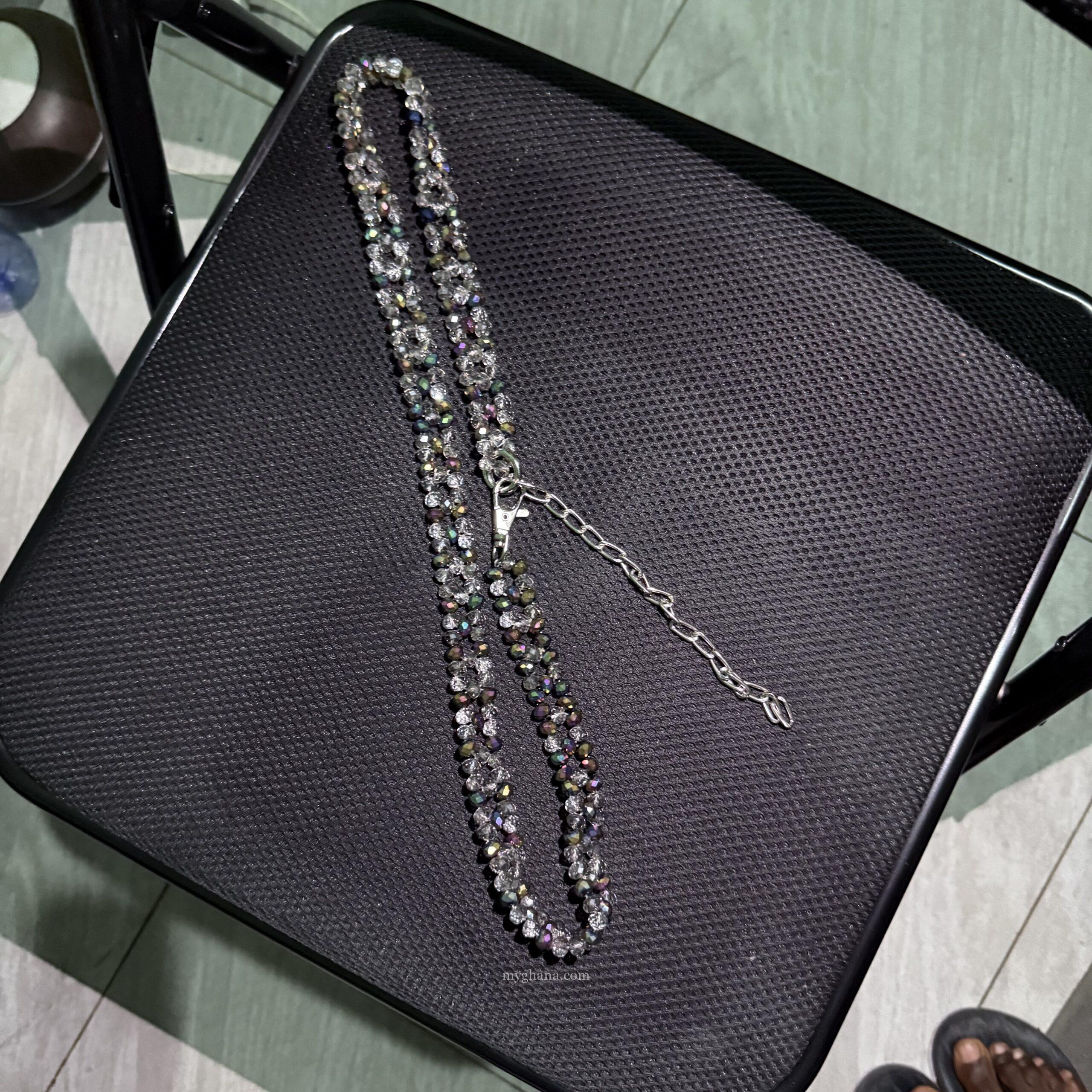 Handmade beaded crystal belt