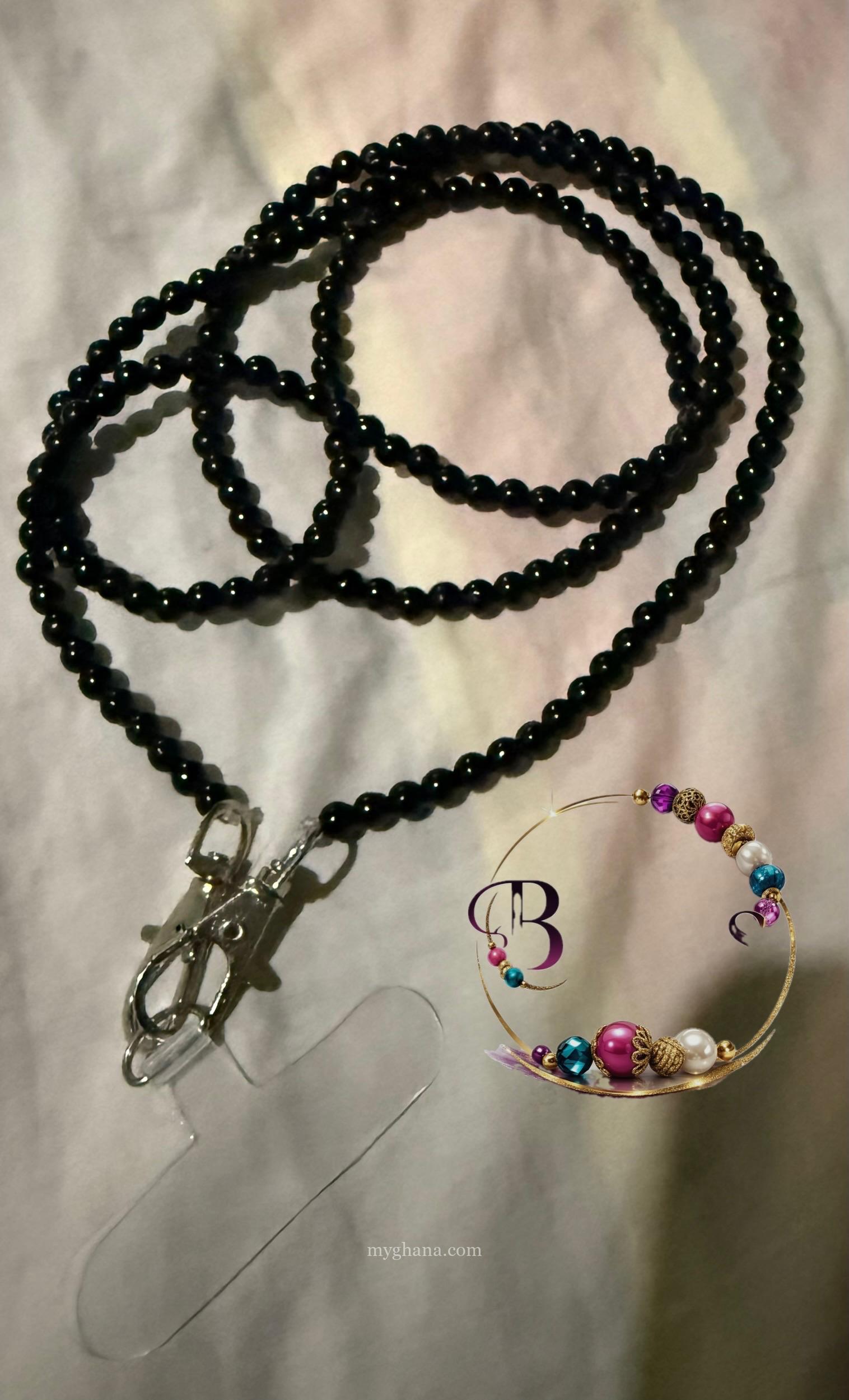 Handmade Beaded crossbody phone lanyard