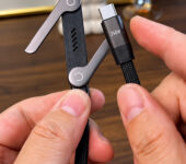 Foldable phone stand charging cable