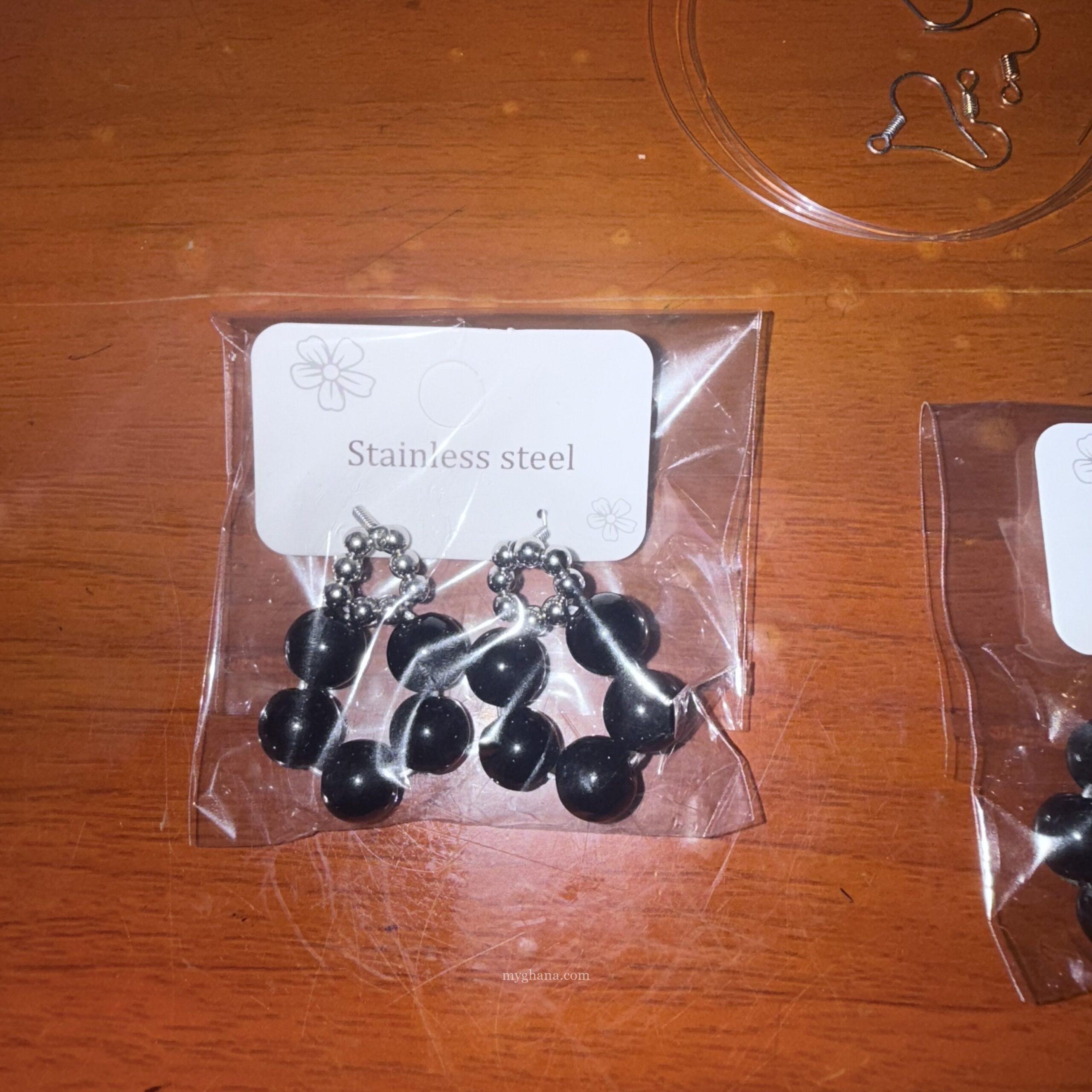 Pearl beaded earrings