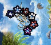 Handmade beaded keychains or keyholders