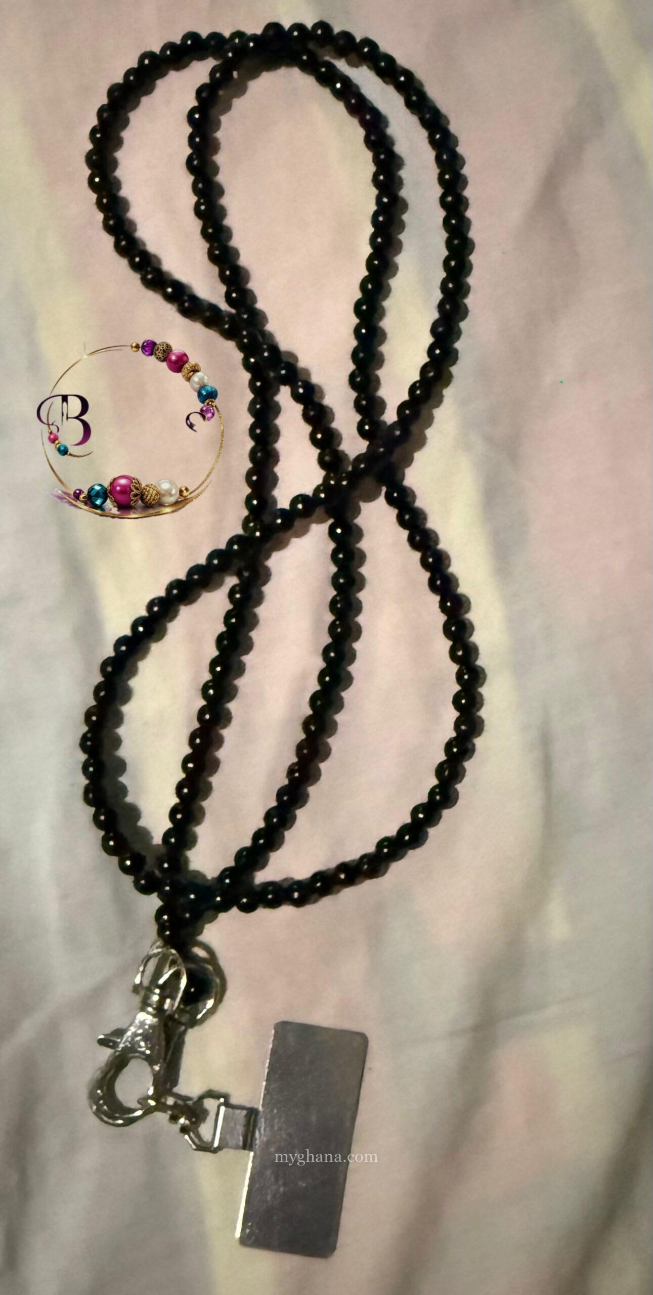 Handmade Beaded crossbody phone lanyard