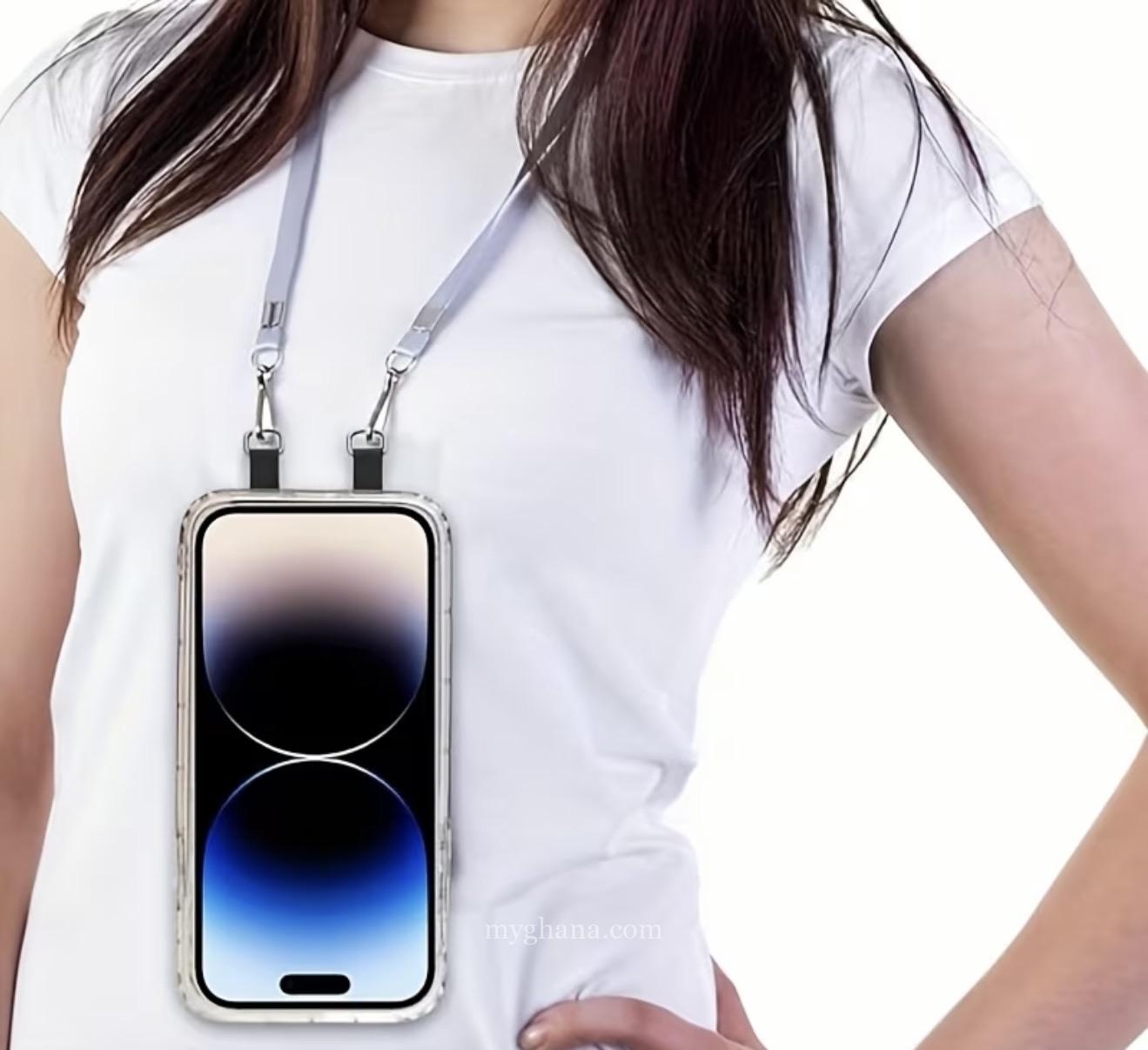 Double head crossbody phone lanyard