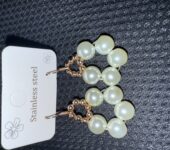 Pearl beaded earrings
