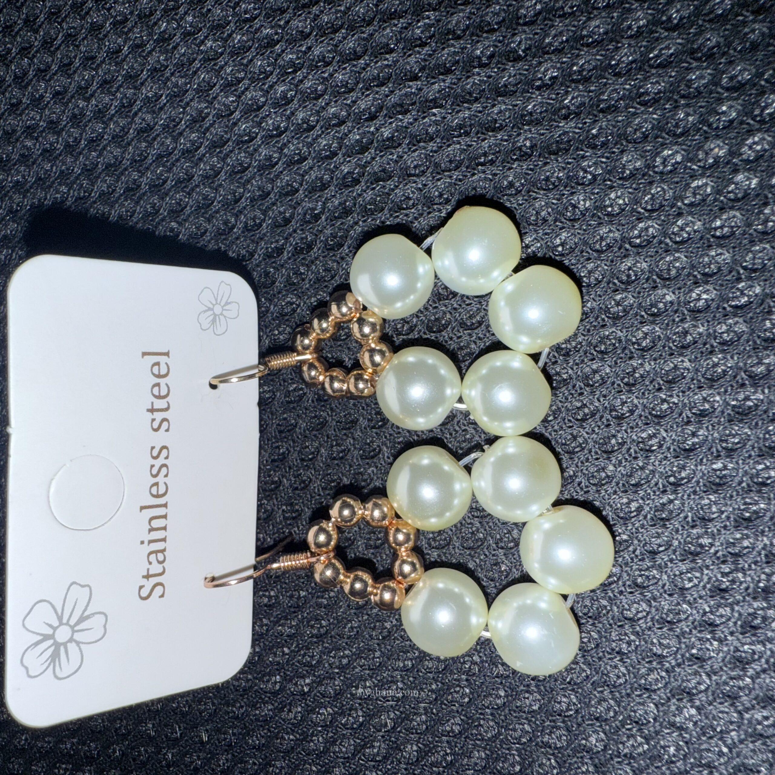 Pearl beaded earrings