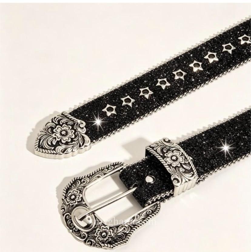Luxury Black Leather Cross Belt for Men