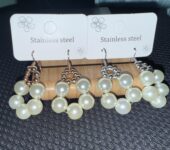Pearl beaded earrings