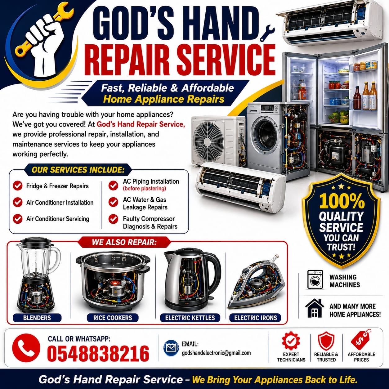 Fridge and AC Repair Service, Installations and more