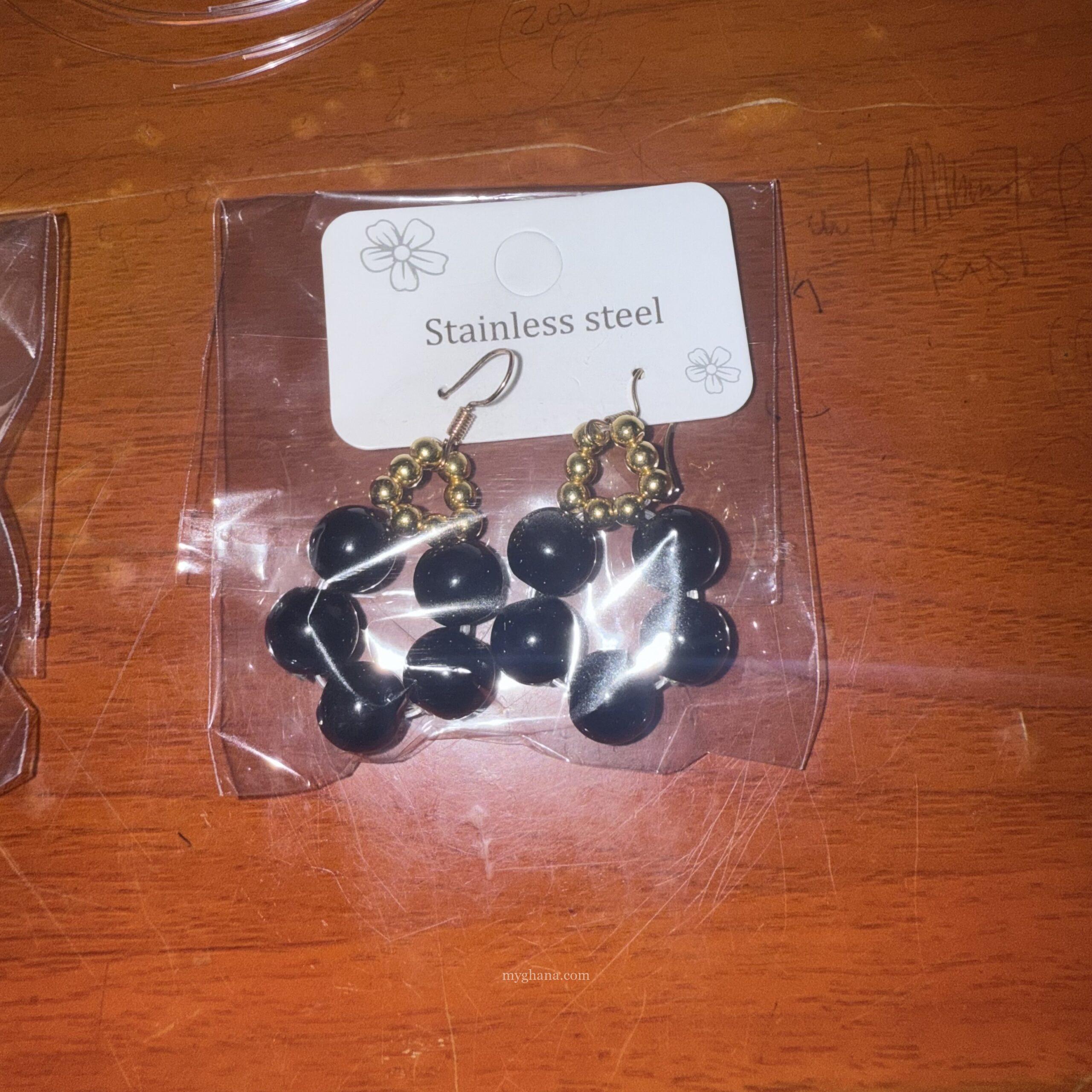 Pearl beaded earrings