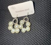 Pearl beaded earrings
