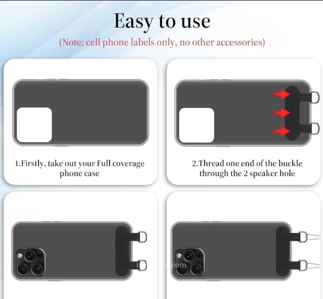 Double head crossbody phone lanyard