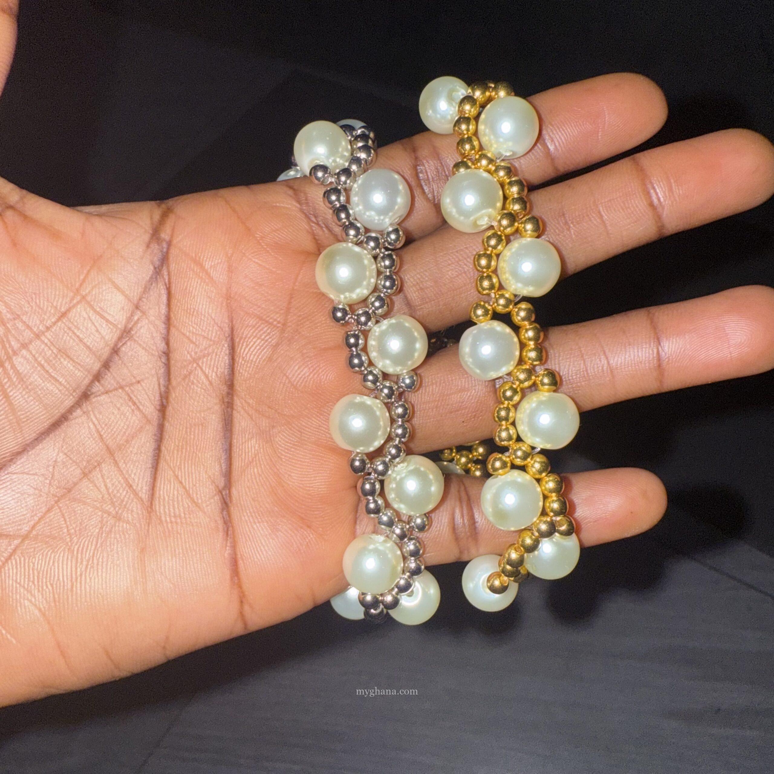 Handmade beaded Pearl bracelet
