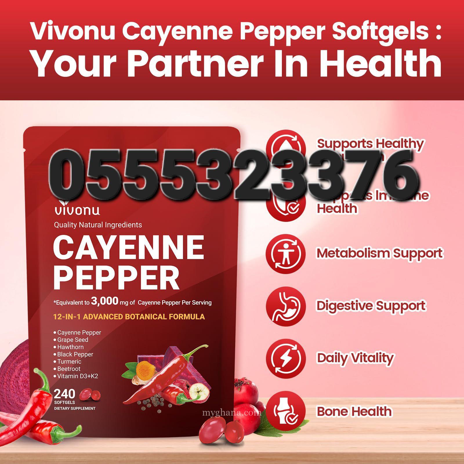VivoNu Cayenne Pepper Softgels In Ghana
