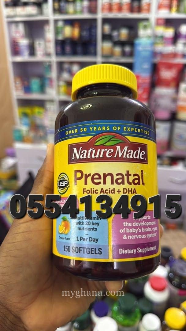 Nature Made Prenatal with Folic Acid + DHA In Ghana