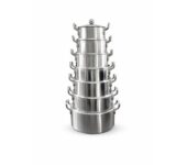 7 pieces Aluminum cookware set – silver