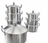 7 pieces Aluminum cookware set – silver