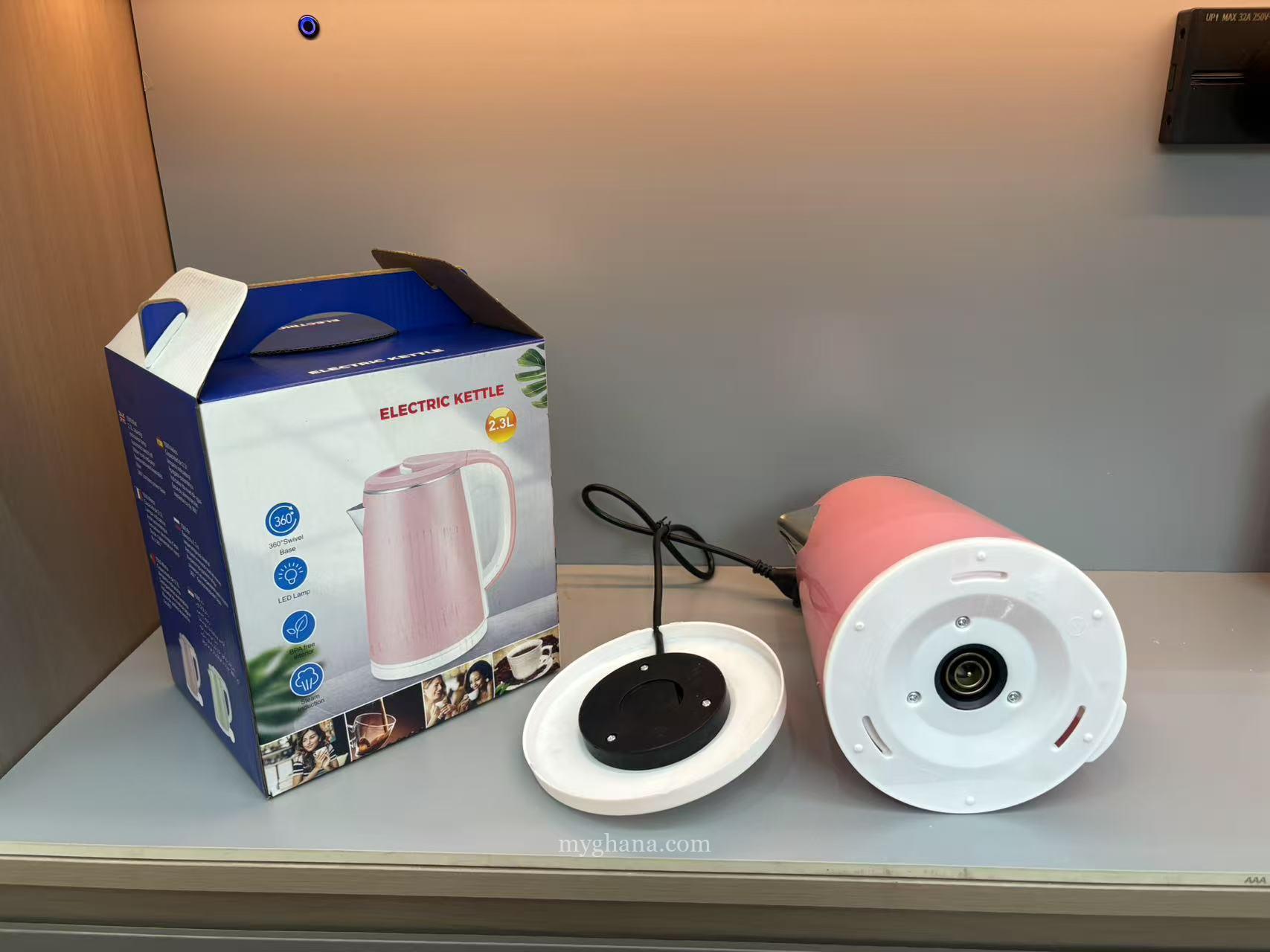 2.3L – Electric Kettle – Pink/White