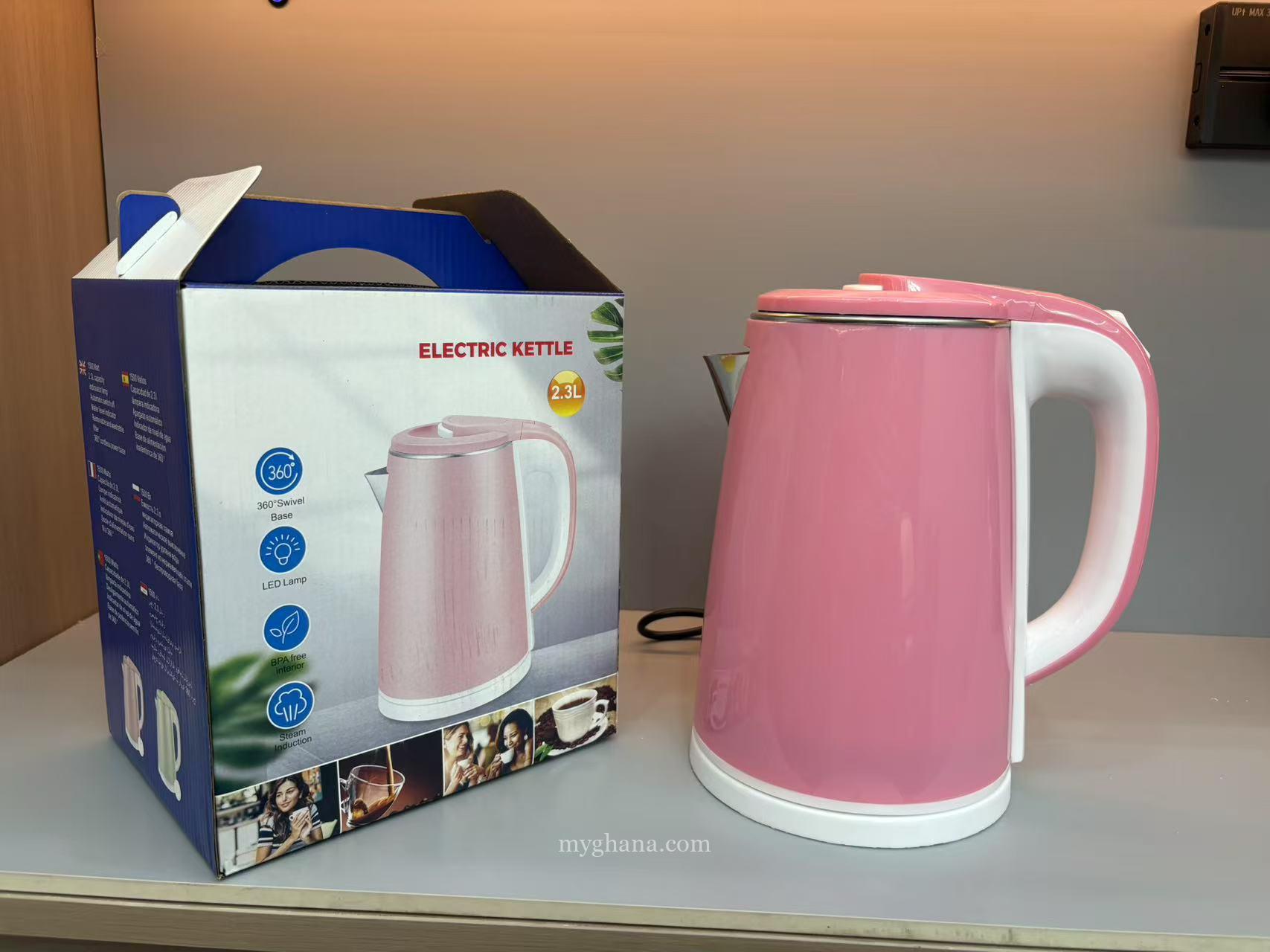 2.3L – Electric Kettle – Pink/White