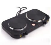 Electric Hot Plate – 2 Burner – Black