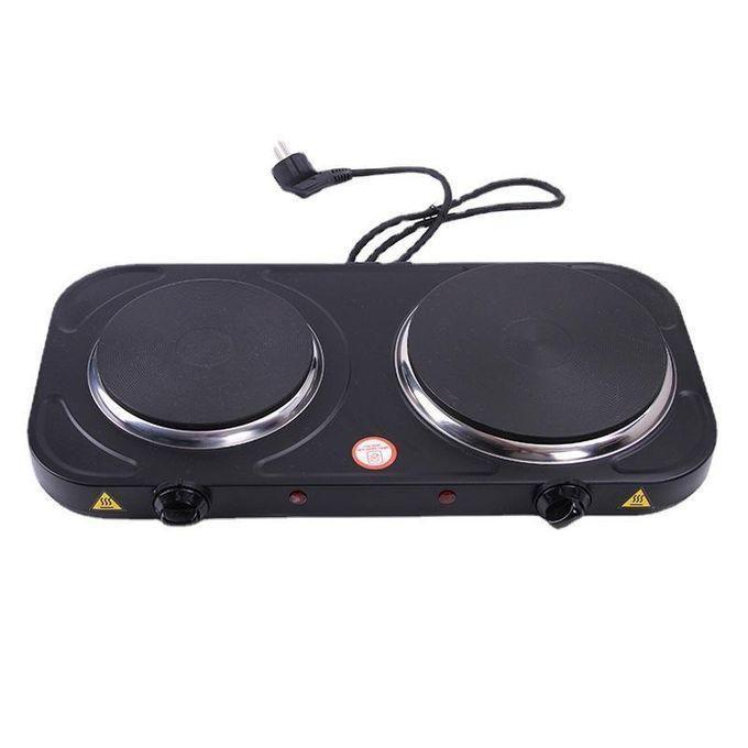 Electric Hot Plate – 2 Burner – Black