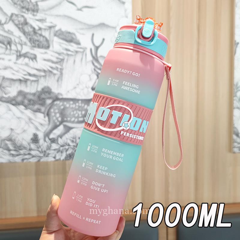 New Gradient Frosted Water Bottle with One-Click Pop-Up
