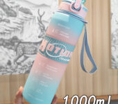 New Gradient Frosted Water Bottle with One-Click Pop-Up