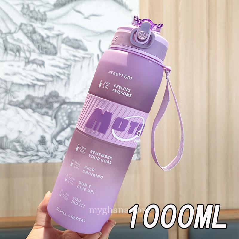 New Gradient Frosted Water Bottle with One-Click Pop-Up