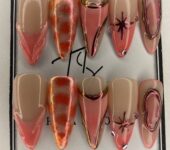 20pcs Handmade Pink Chrome Press-On Nails