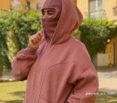 Zipper Masked Hoodie