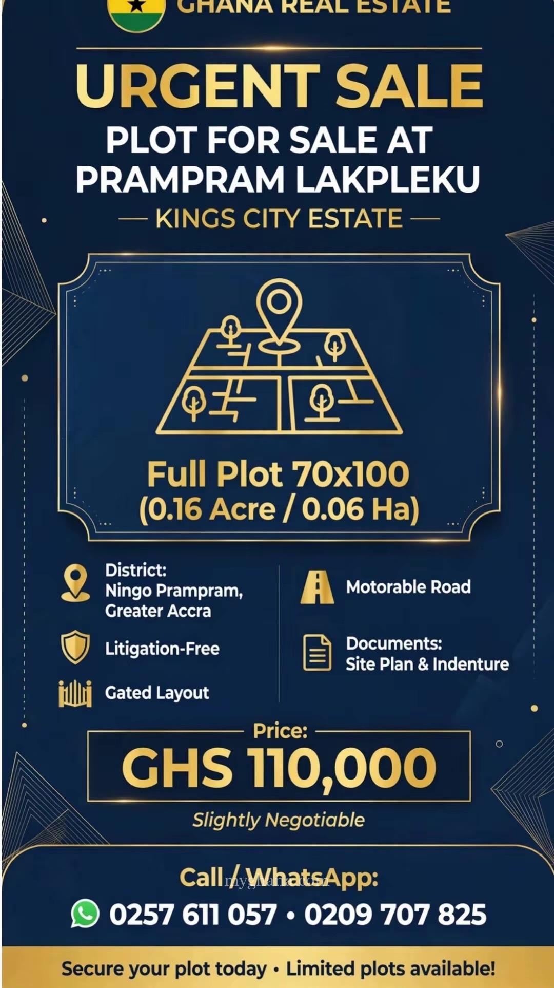 PRAMPRAM LAND FOR SALE