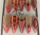 20pcs Handmade Pink Chrome Press-On Nails