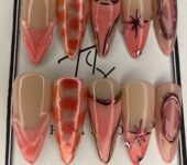 20pcs Handmade Pink Chrome Press-On Nails